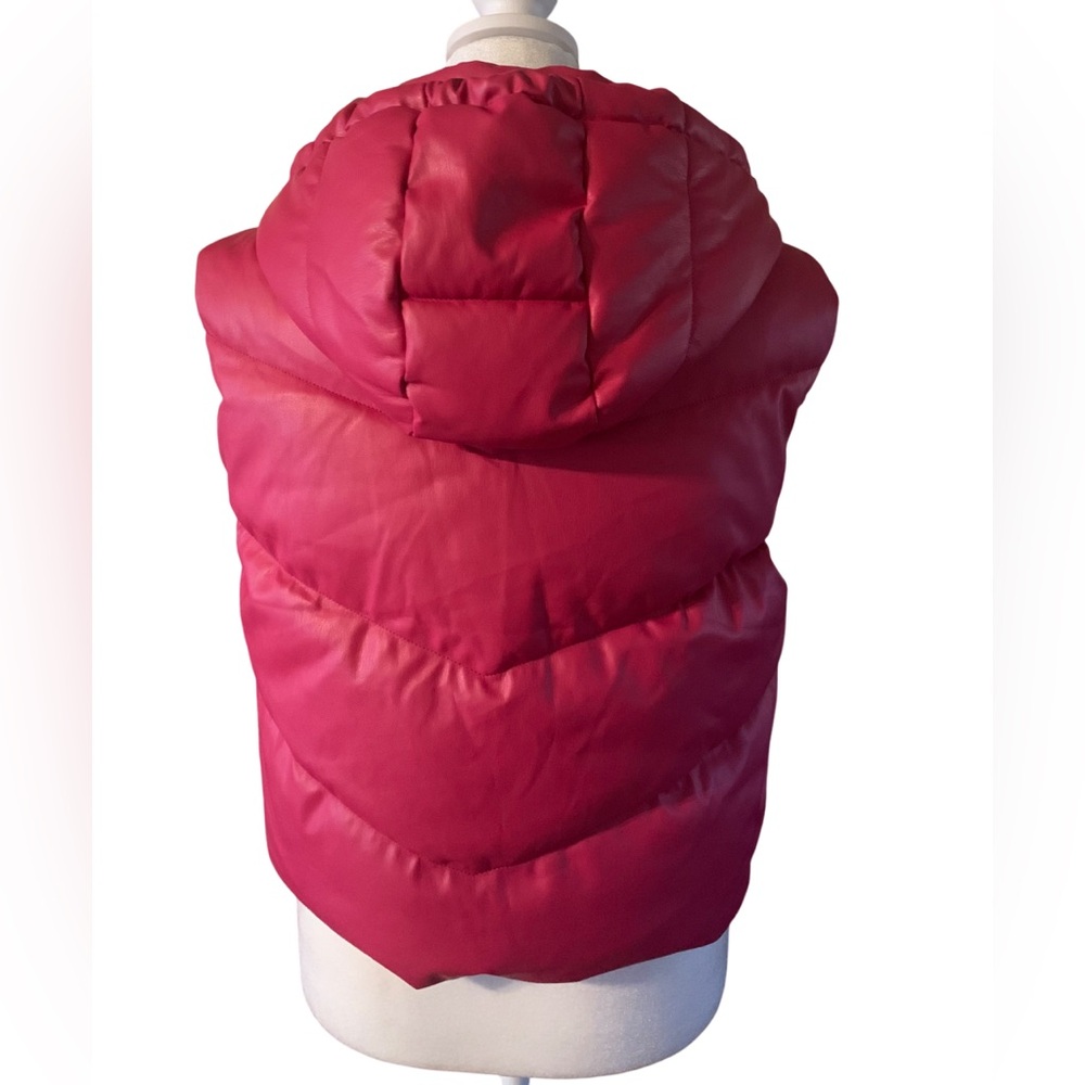 Love Tree Bright Pink Girl Vest, Faux Leather, Size Small. - Picture 6 of 15